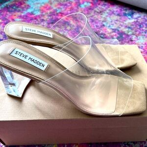 Steve Madden Geselle Clear 8.5